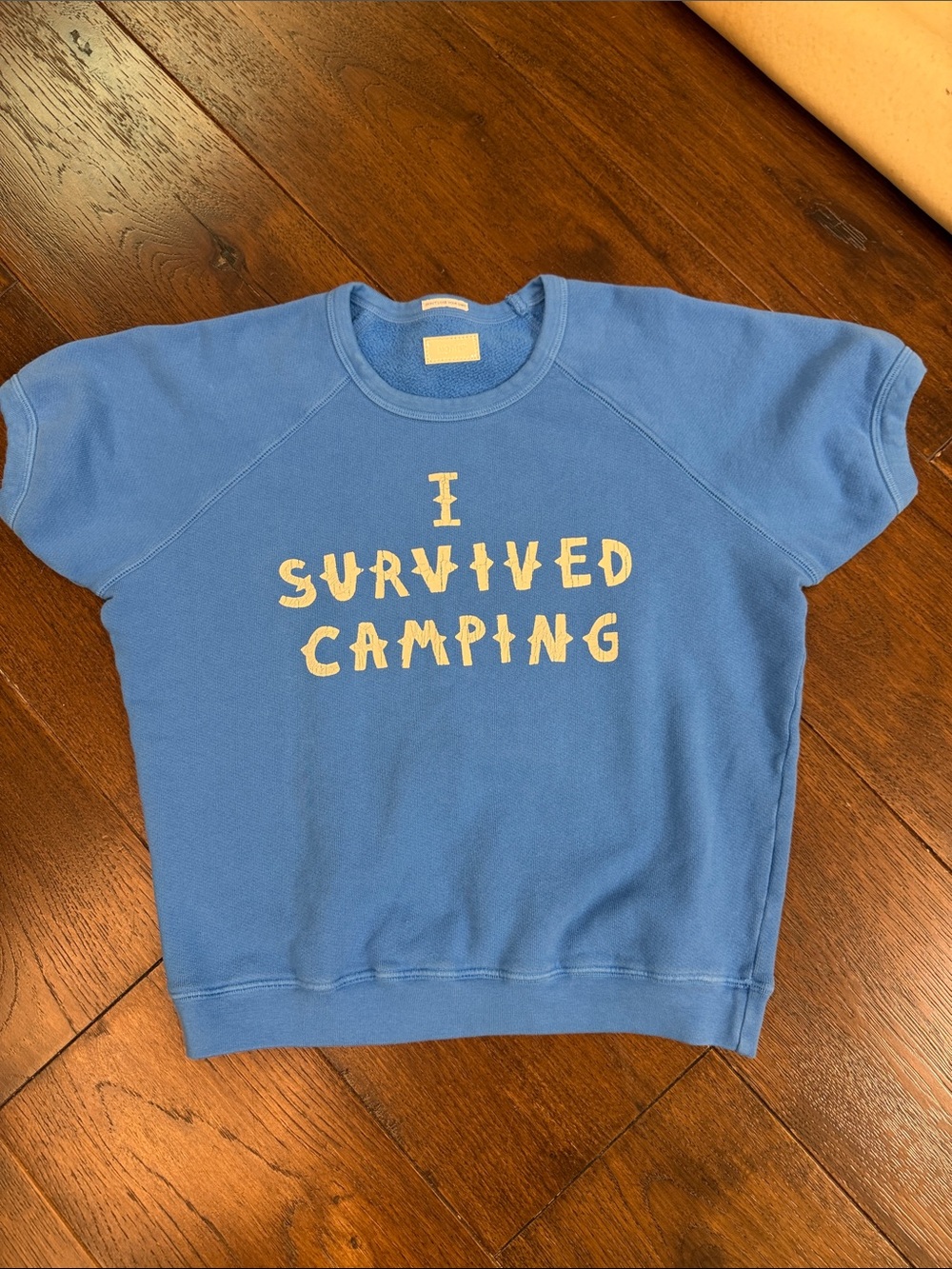 MOTHER- Women’s Blue 'I Survived Camping' Short-Sleeve Concert T-shirt- Size: XS